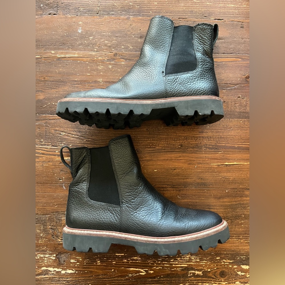 Black Leather Chelsea Boots